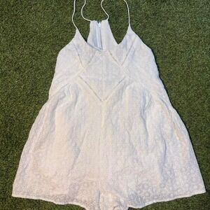 Princess Polly white eyelet romper size US 2
